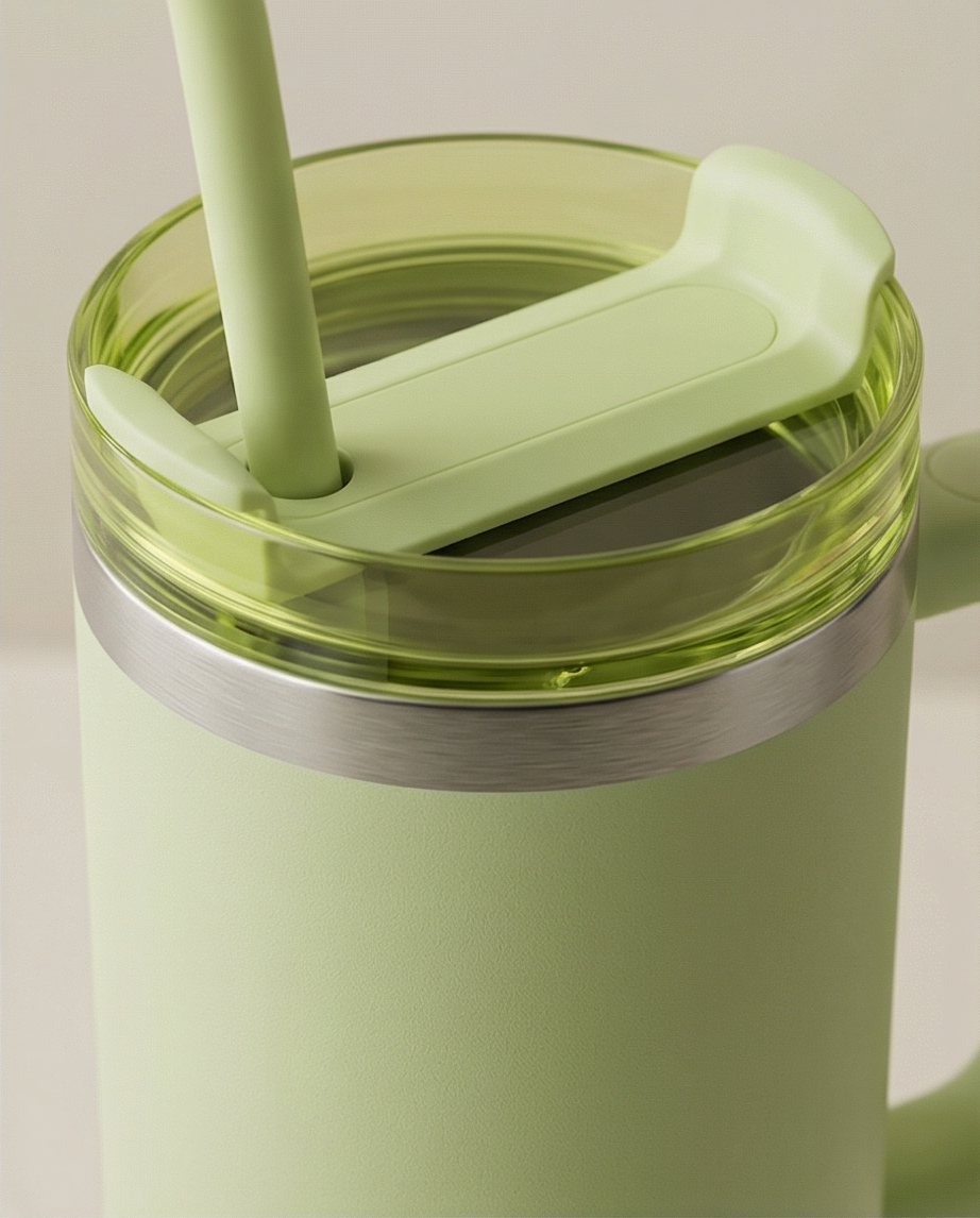 Copo Térmico com Canudo INOX Hiddra 1200ml - H580 Verde Claro