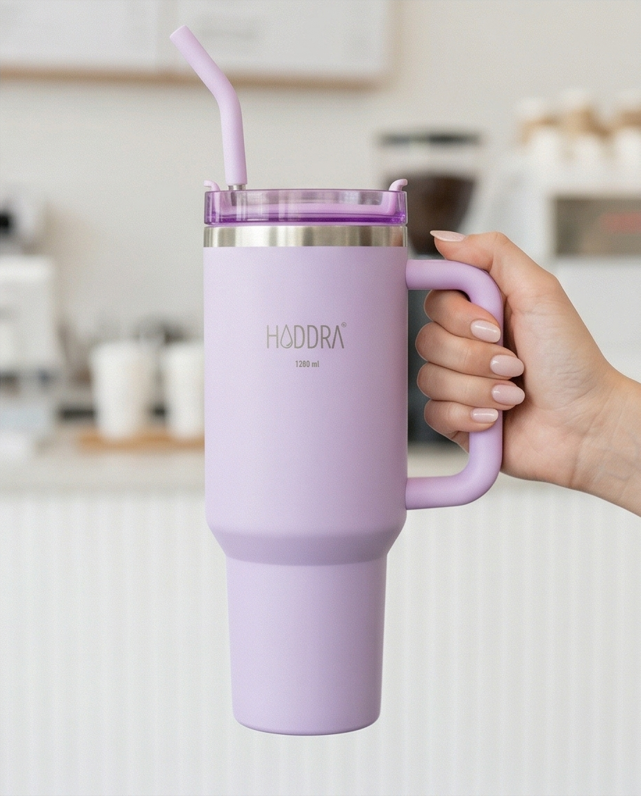 Copo Térmico com Canudo INOX Hiddra 1200ml - H580 Lilás