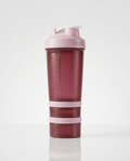 Coqueteleira com 2 Compartimentos 500ml Hiddra – ROSA