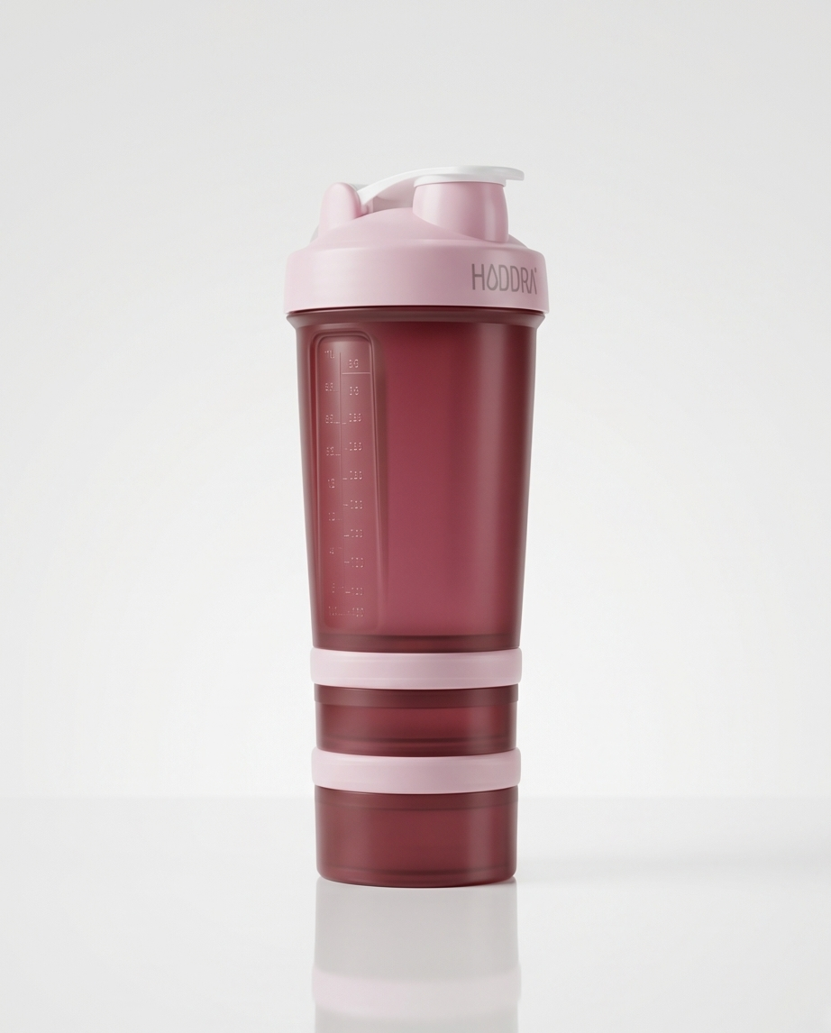 Coqueteleira com 2 Compartimentos 500ml Hiddra – ROSA