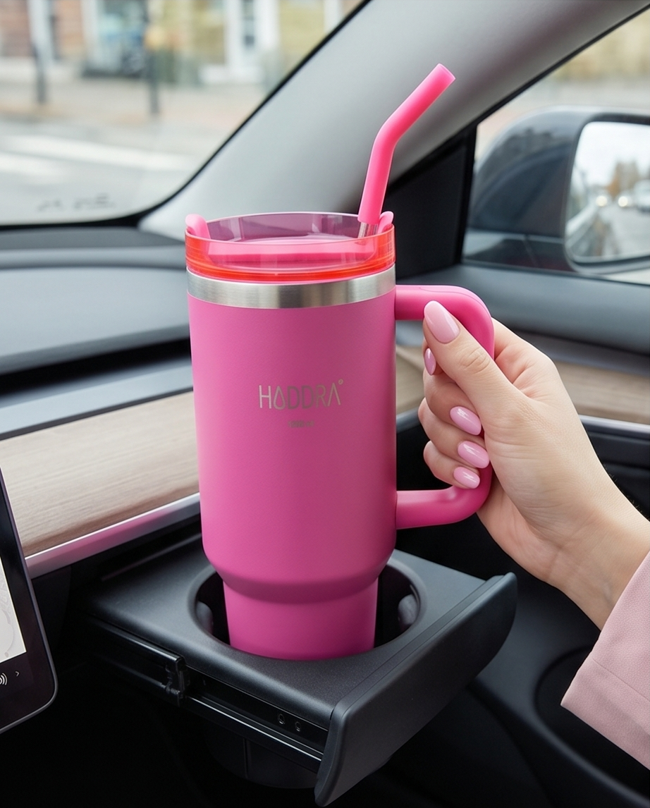 Copo Térmico com Canudo INOX Hiddra 1200ml - H580 Pink