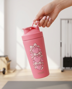 Coqueteleira Térmica com Misturador Hiddra 700ml - Rosa Coração