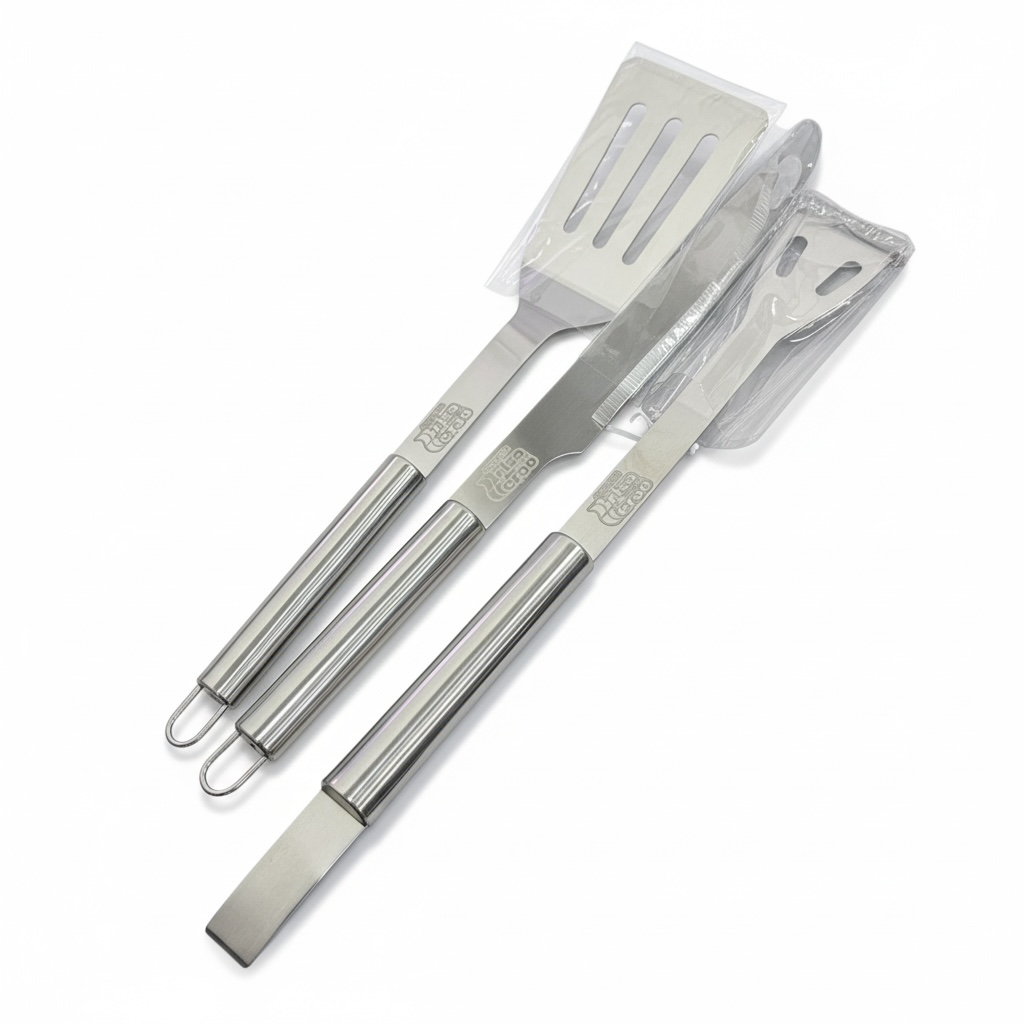 Kit Churrasco 3 Peças Com Maleta de Alumínio | Kit 10 unidades