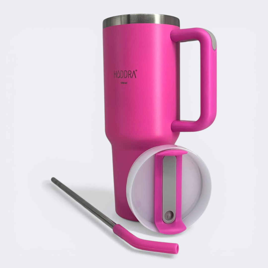 Copo Térmico com Canudo INOX Hiddra 1200ml - Pink