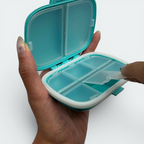 Porta Comprimidos com 8 Compartimentos Organizador | Azul