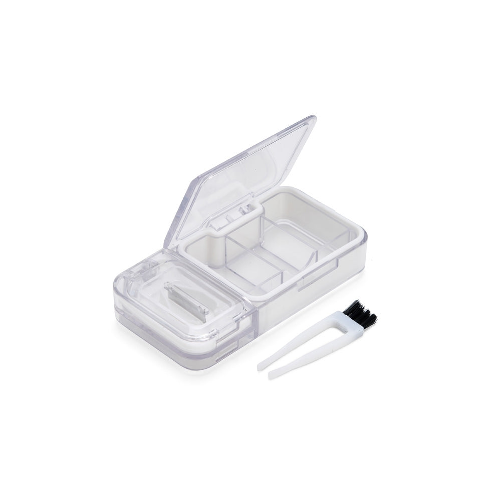 Porta Comprimidos 3 in 1 com Cortador e Macerador | Branco