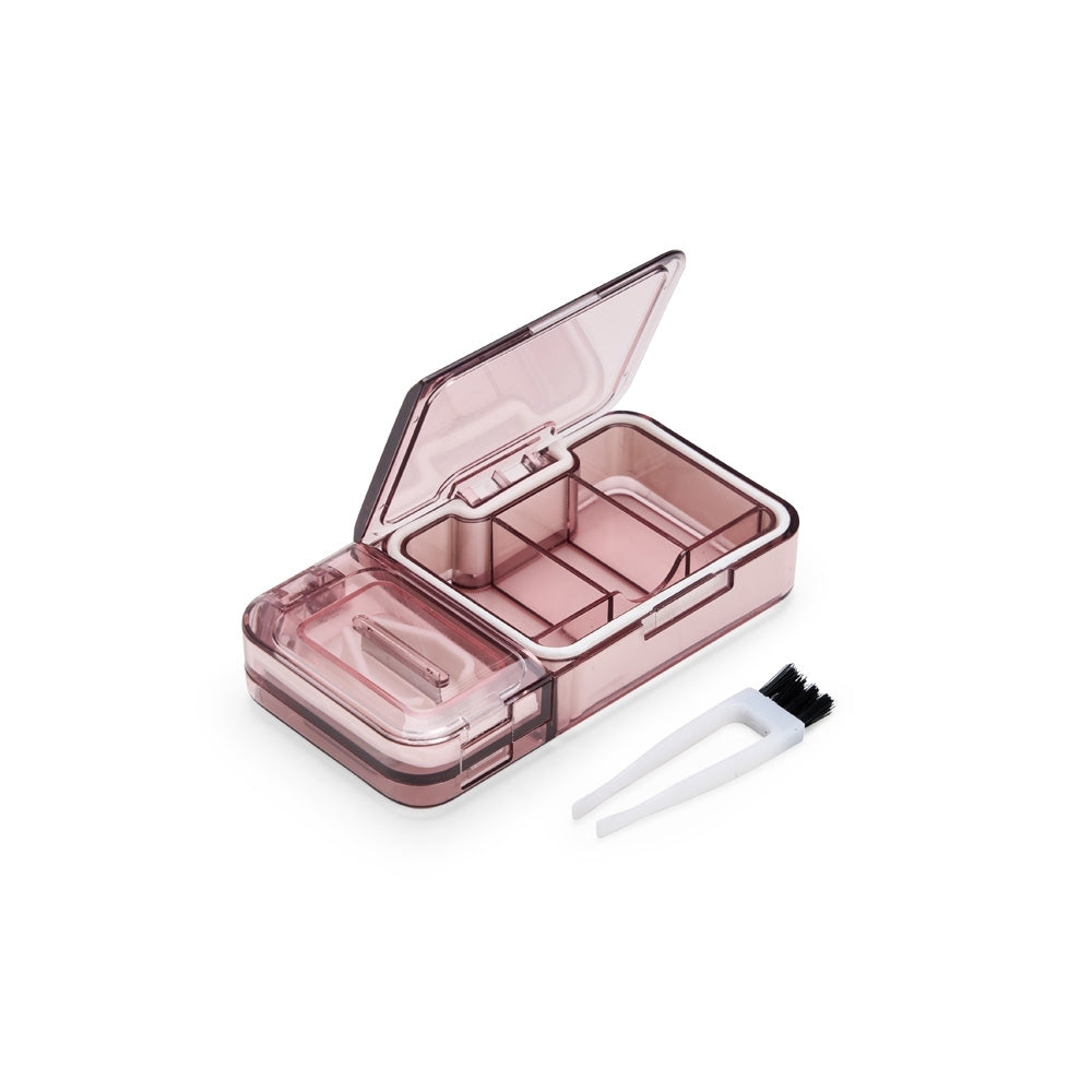 Porta Comprimidos 3 in 1 com Cortador e Macerador | Rosa