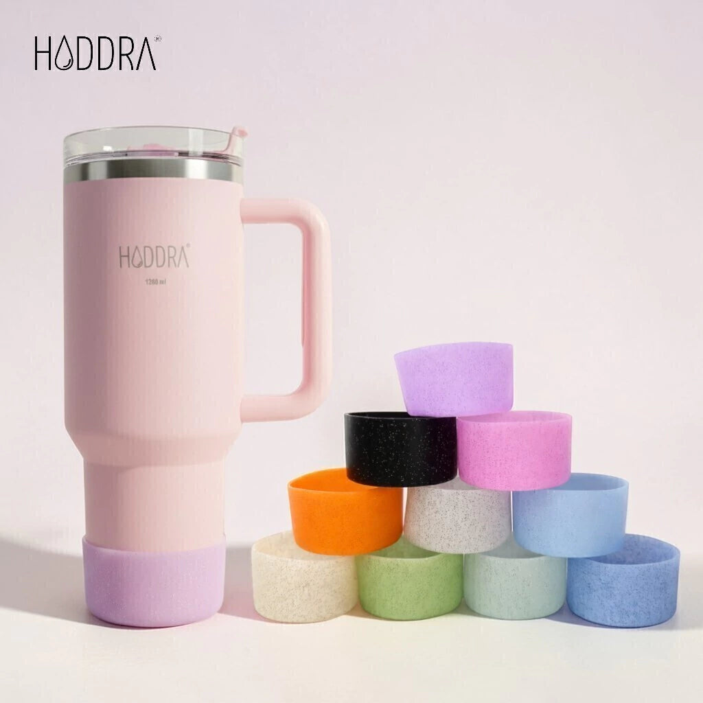Protetor de Garrafa ou Copo Brilhante de Silicone Tamanho 7,5cm | Lilás