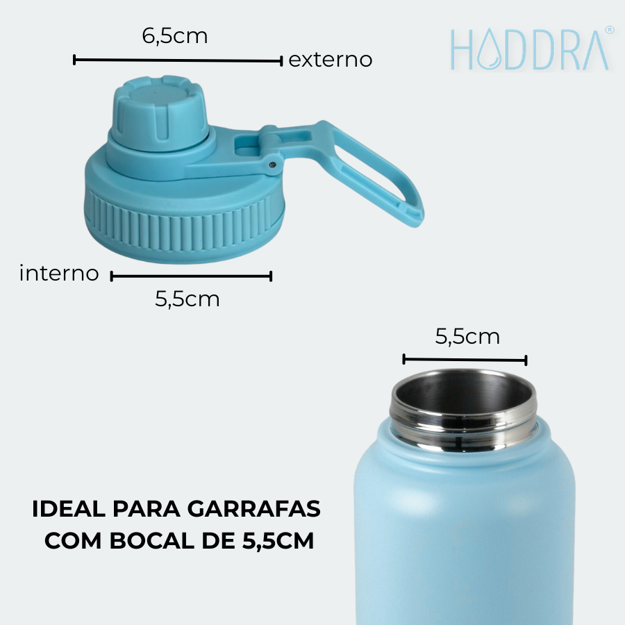 Tampa Universal para Garrafa Térmica Hiddra - Modelo Rosqueável | Branco