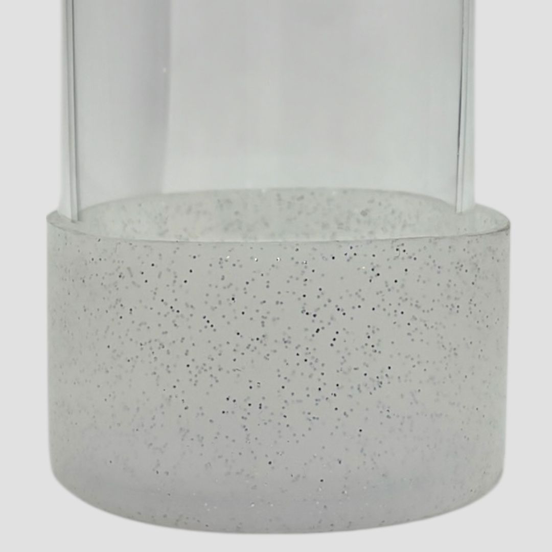 Protetor de Garrafa ou Copo Brilhante de Silicone Tamanho 7,5cm | Prata