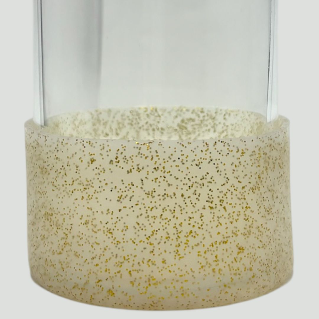 Protetor de Garrafa ou Copo Brilhante de Silicone Tamanho 7,5cm | Dourado