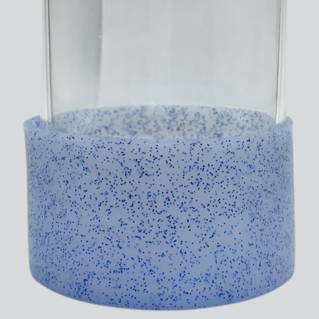Protetor de Garrafa ou Copo Brilhante de Silicone Tamanho 7,5cm | Azul Escuro