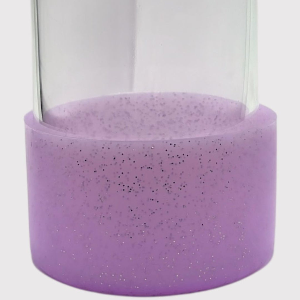 Protetor de Garrafa ou Copo Brilhante de Silicone Tamanho 7,5cm | Lilás