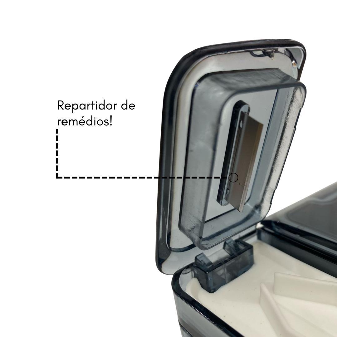 Porta Comprimidos 3 in 1 com Cortador e Macerador | Azul