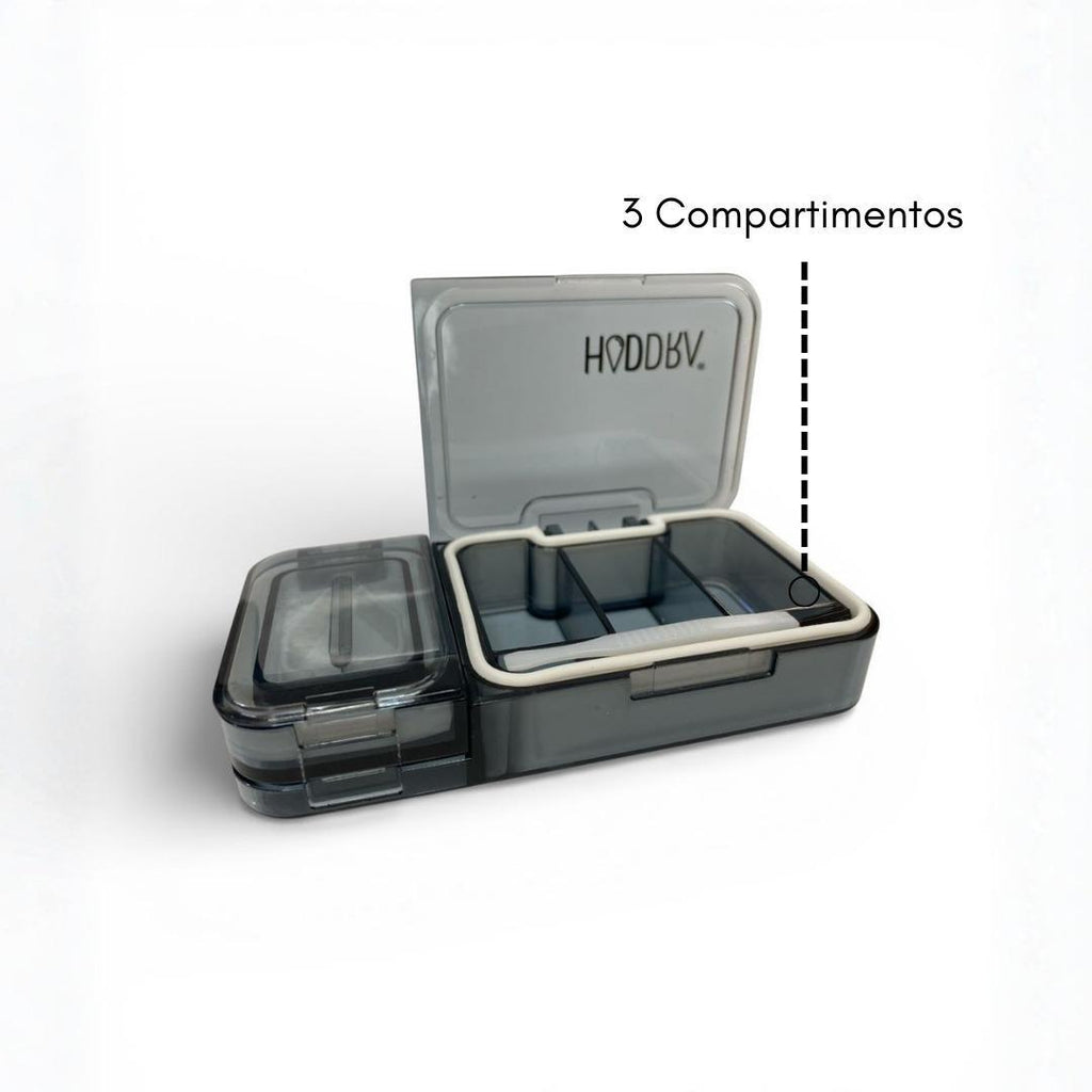 Porta Comprimidos 3 in 1 com Cortador e Macerador | Preto
