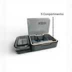 Porta Comprimidos 3 in 1 com Cortador e Macerador | Preto