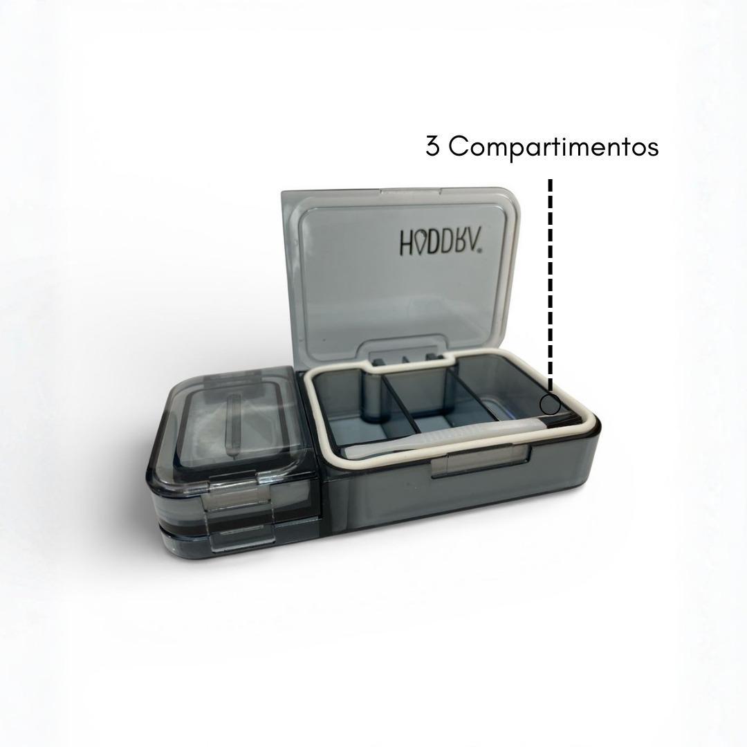 Porta Comprimidos 3 in 1 com Cortador e Macerador | Preto