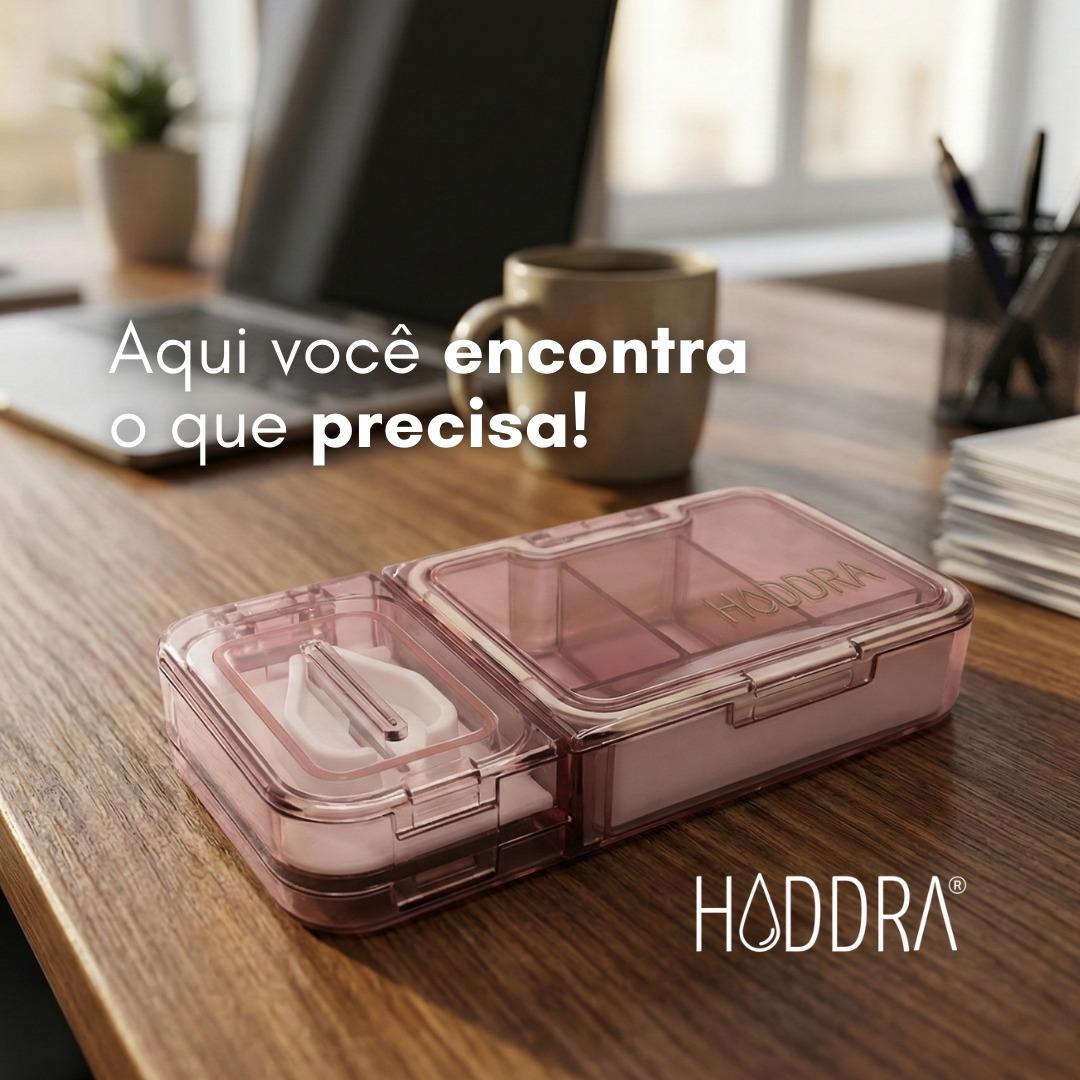 Porta Comprimidos 3 in 1 com Cortador e Macerador | Rosa