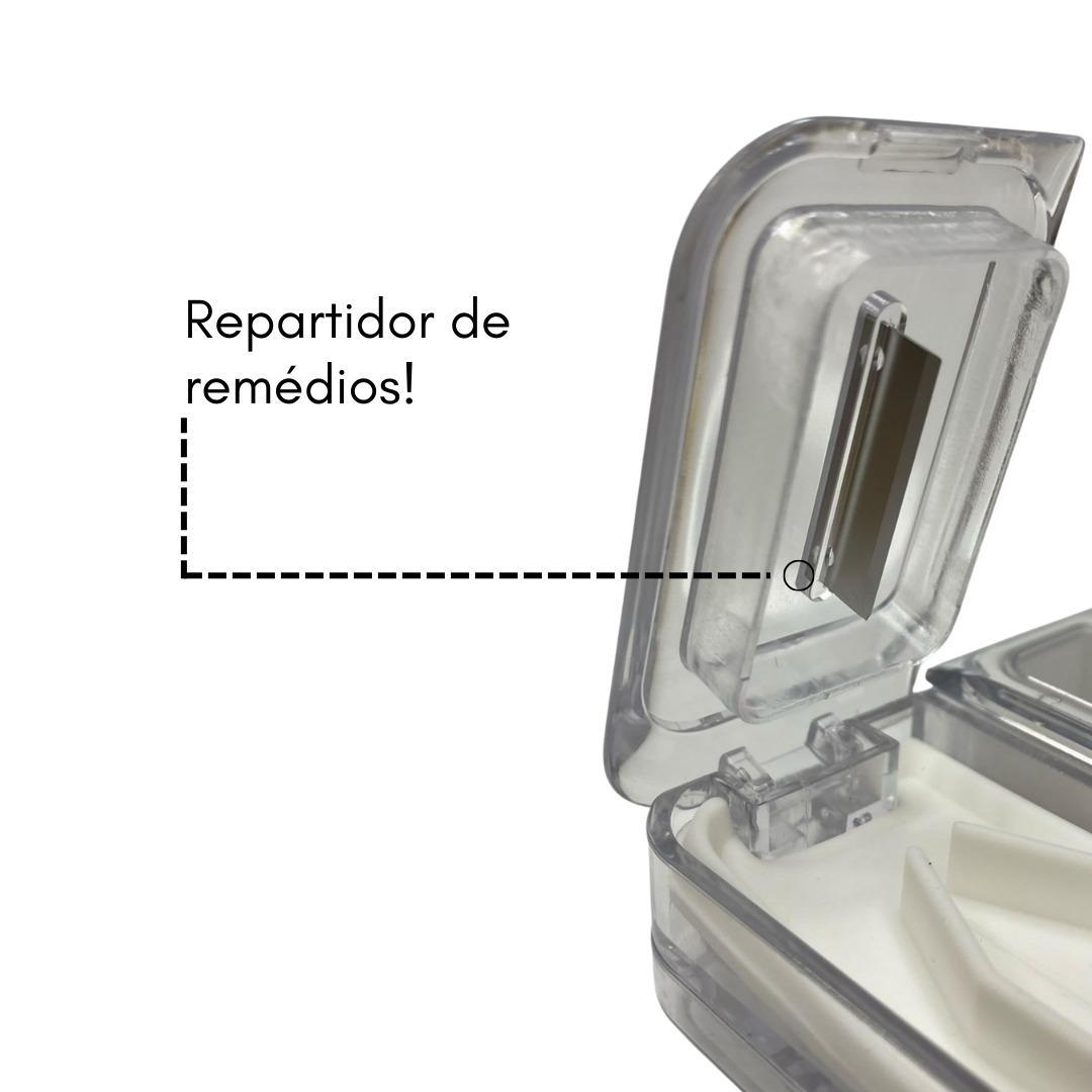Porta Comprimidos 3 in 1 com Cortador e Macerador | Branco