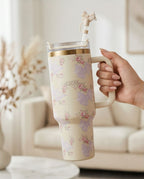 Copo Térmico 1200ml Coleção Jardim Secreto Hiddra - Champanhe