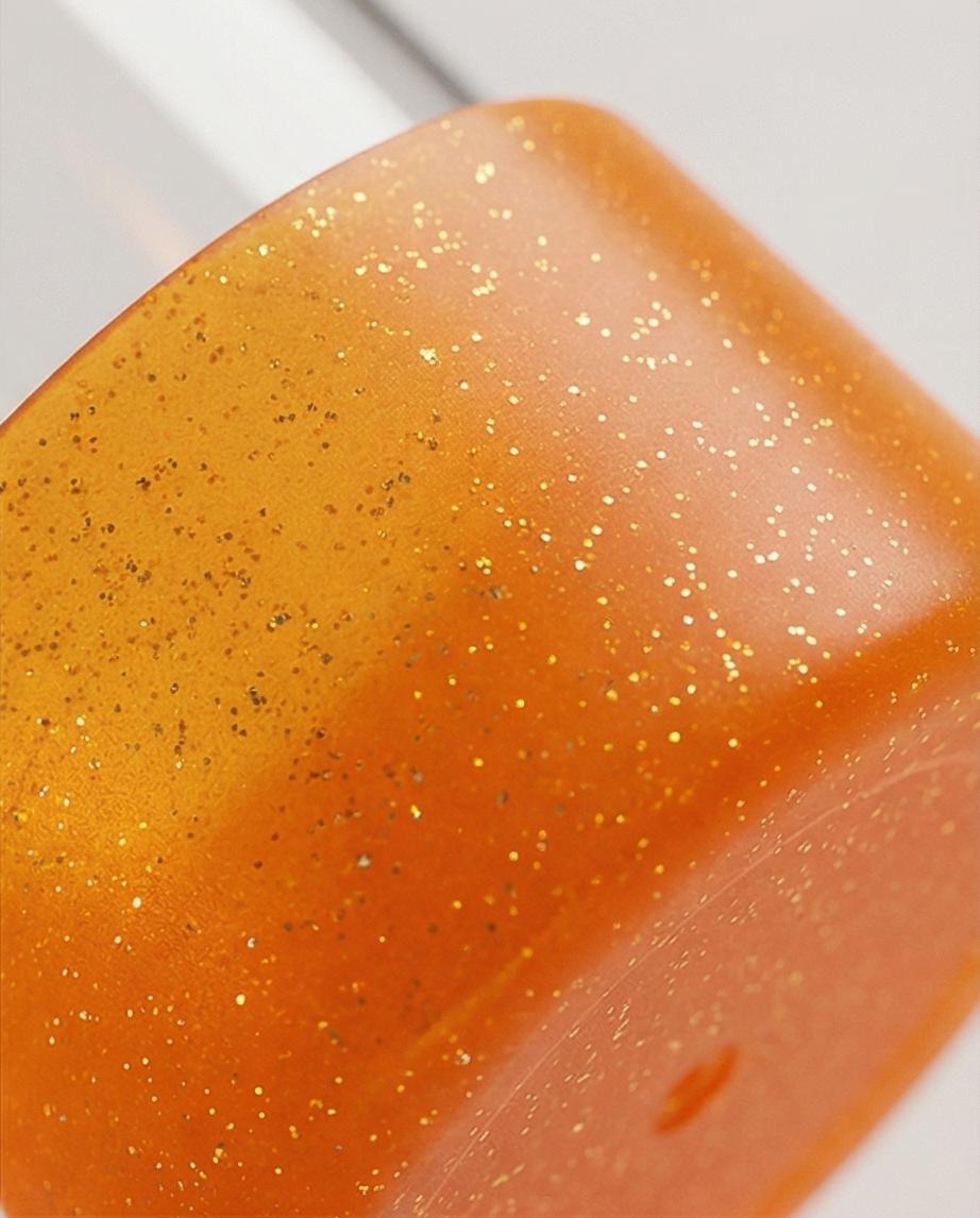 Protetor de Garrafa ou Copo Brilhante de Silicone Tamanho 7,5cm | Laranja