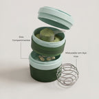 Coqueteleira com 2 Compartimentos 500ml Hiddra – VERDE