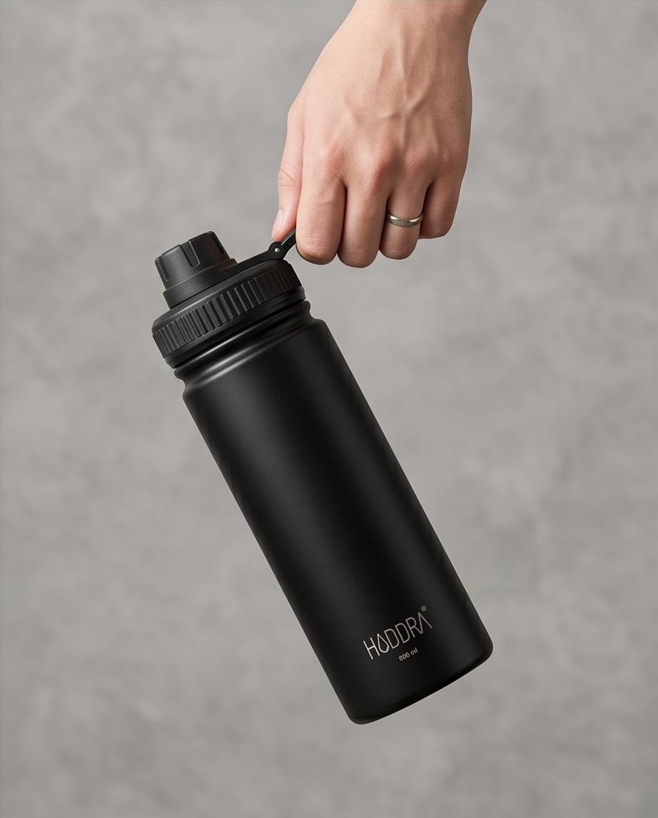 Garrafa Térmica Hiddra 600ml - H600 Preto | KIT 10 unidades