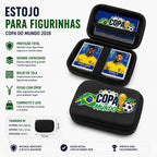 Case Retangular Estojo Organizador EDIÇÃO COPA DO MUNDO | Tamanho M - Preto