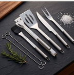 Kit Churrasco 9 Peças em Inox com Estojo