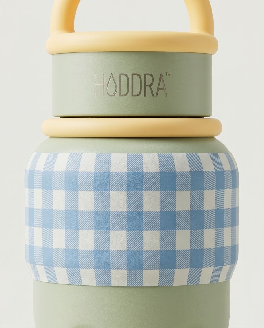 Garrafa Térmica Hiddra EDIÇÃO COPA DO MUNDO - 800ml | Xadrez Azul