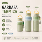 Garrafa Térmica Hiddra EDIÇÃO COPA DO MUNDO - 800ml | Xadrez Azul