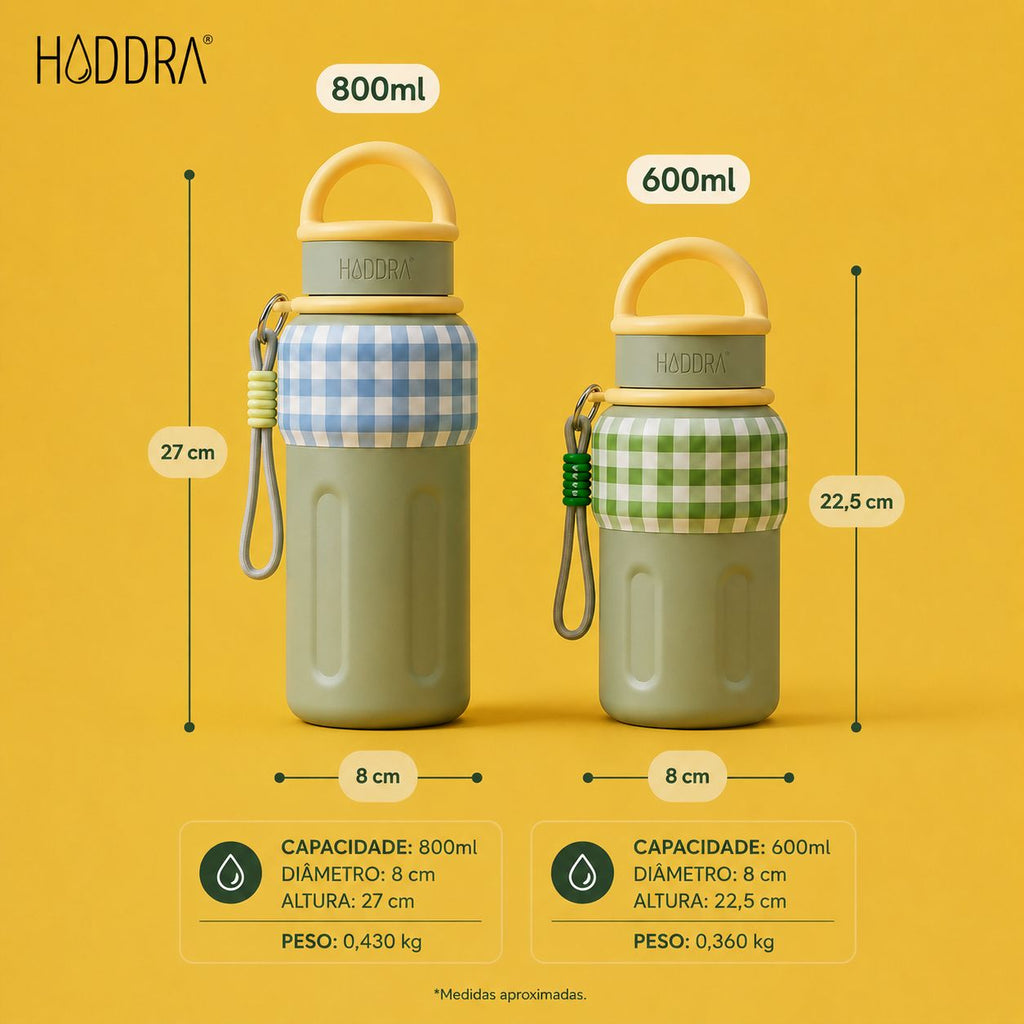 Garrafa Térmica Hiddra EDIÇÃO COPA DO MUNDO - 800ml | Xadrez Azul