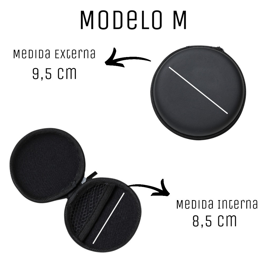 Case Redondo Estojo Organizador | Tamanho M - Preto
