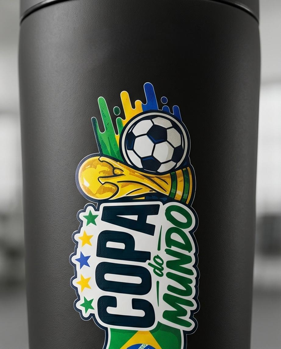 Coqueteleira Térmica com Misturador Hiddra 700ml EDIÇÃO COPA DO MUNDO - Preto