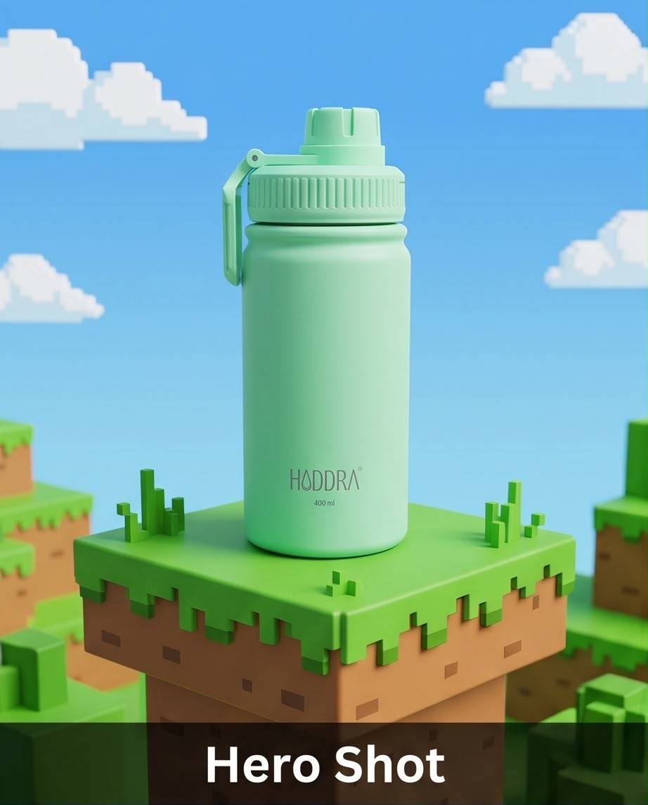 Garrafa Térmica Hiddra Kids 400ml - Verde Claro