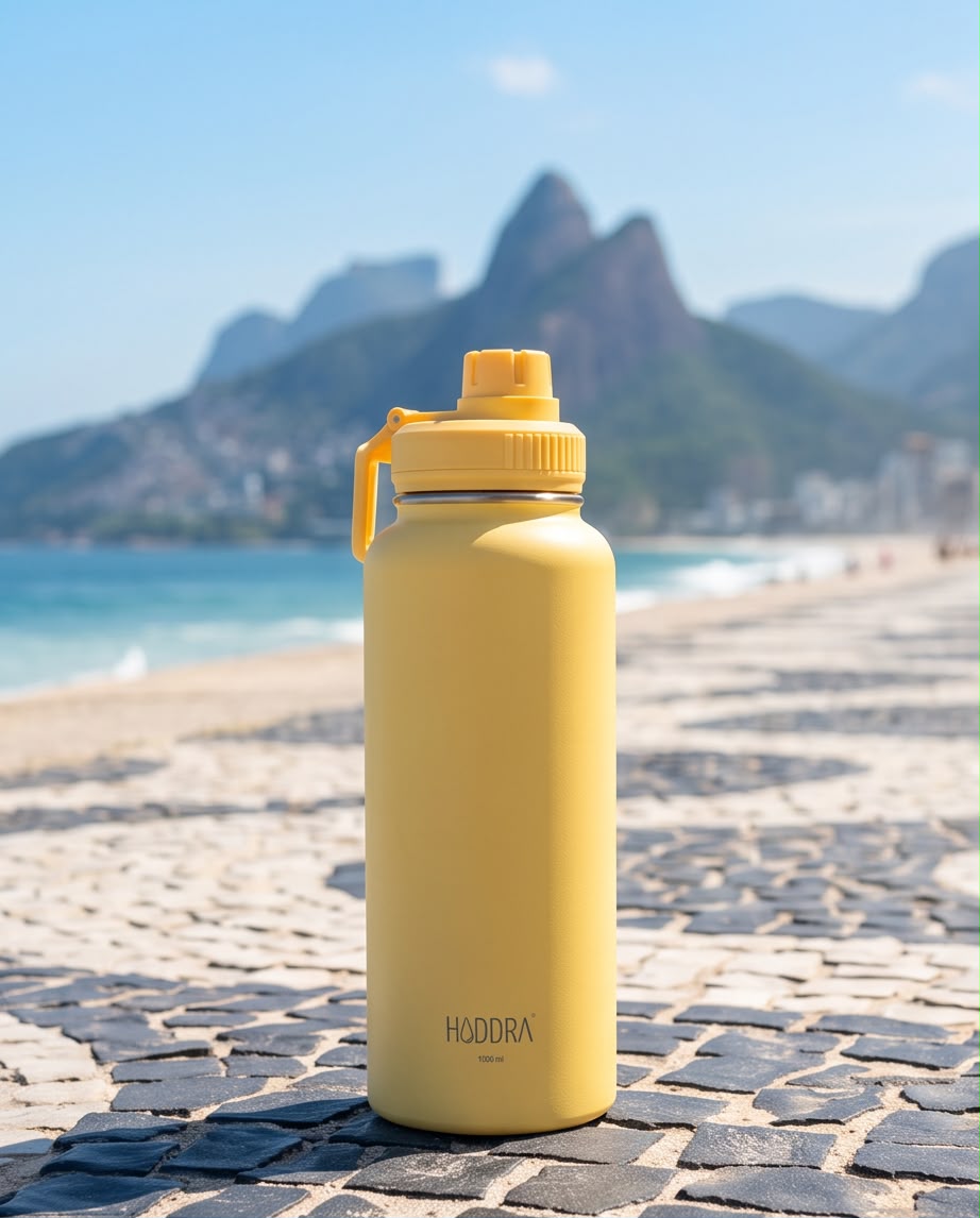 Garrafa Térmica Hiddra 1000ml - Amarelo Claro