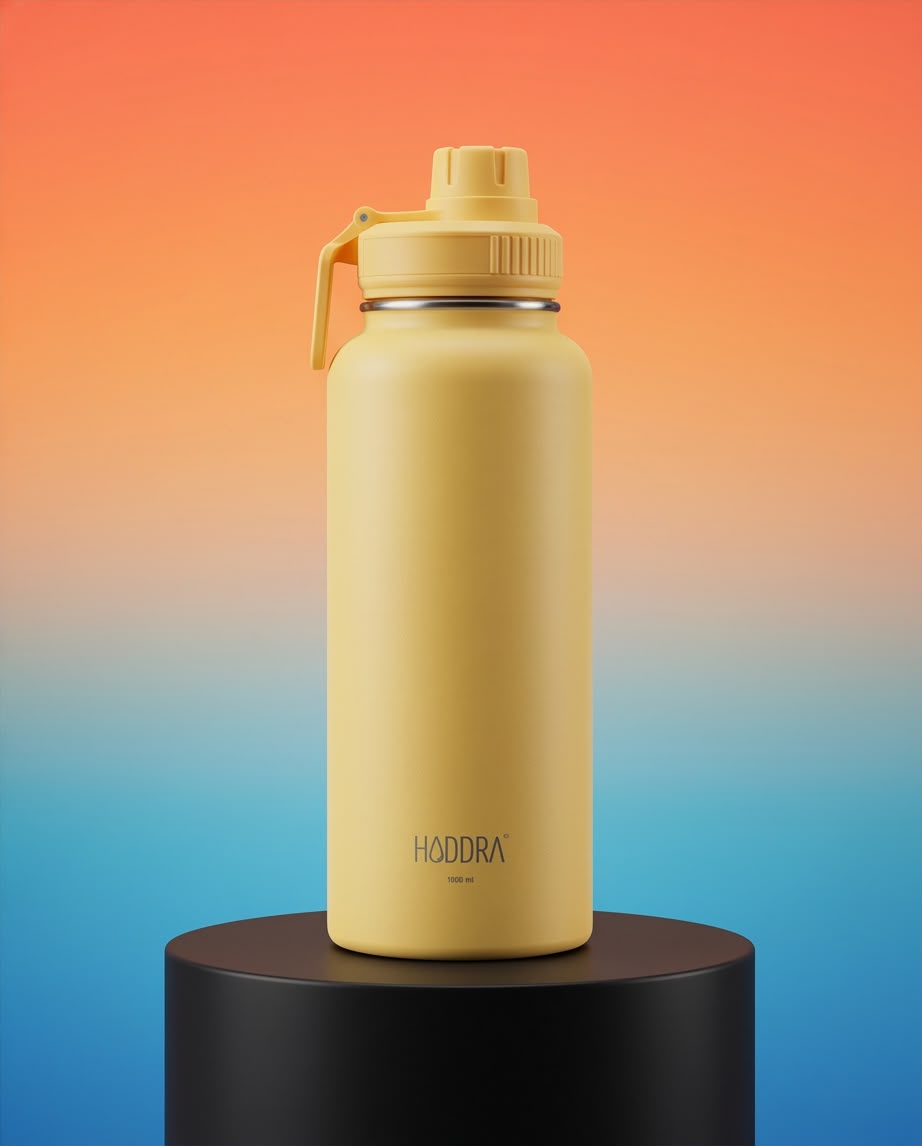 Garrafa Térmica Hiddra 1000ml - Amarelo Claro