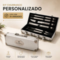 Kit Churrasco 3 Peças Com Maleta de Alumínio | Kit 10 unidades