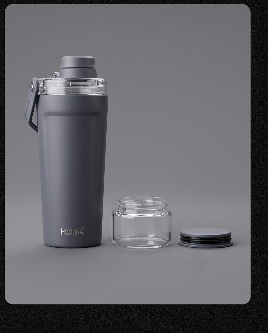 Coqueteleira Térmica Hiddra Element 600ml - HC720 Chumbo Escuro