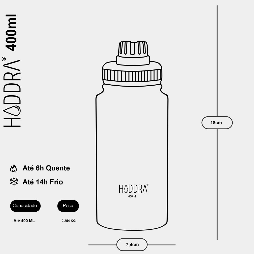 Garrafa Térmica Hiddra Kids 350ml - Azul Claro