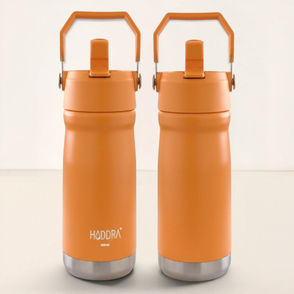 Garrafa Térmica Hiddra 550mL com Canudo  | Laranja