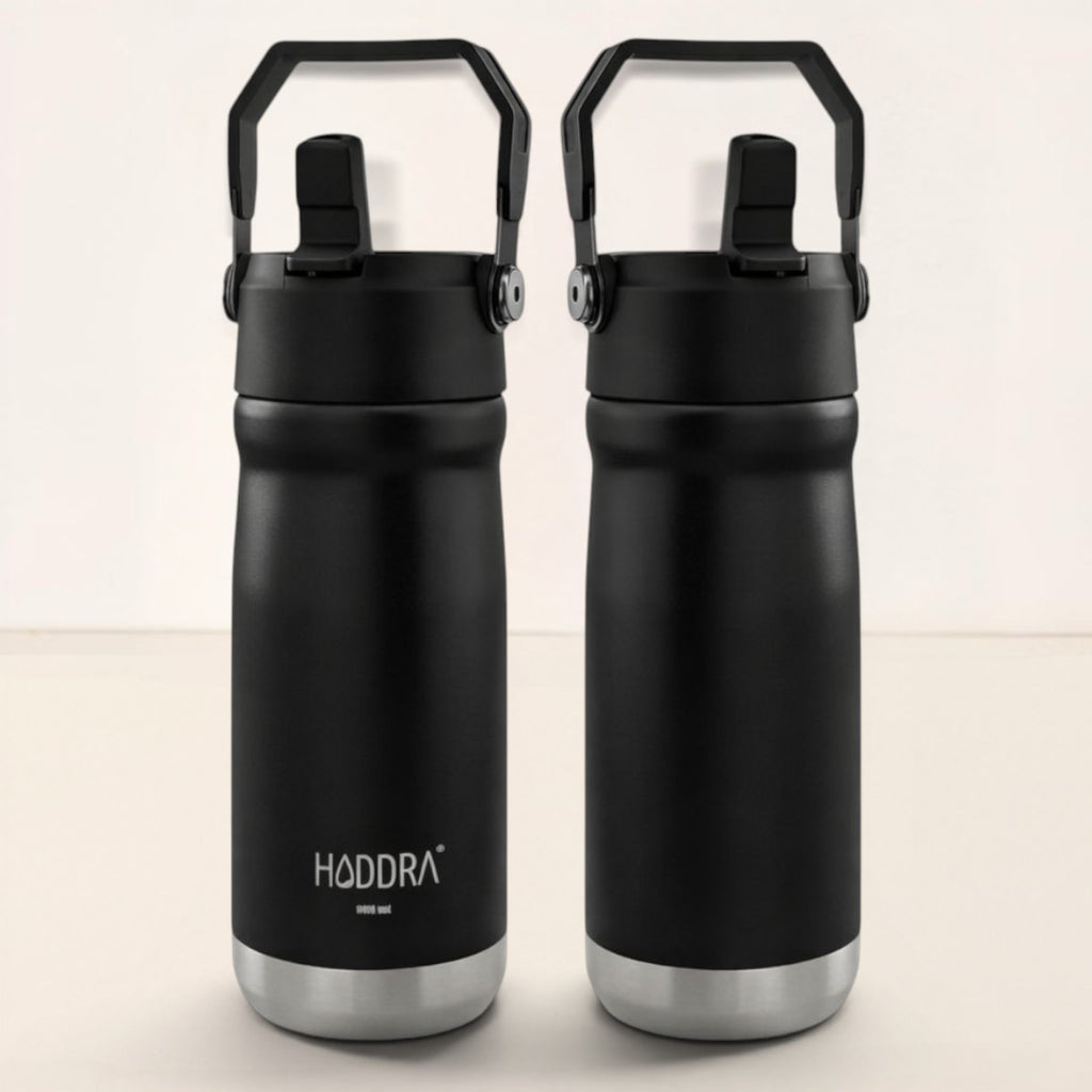 Garrafa Térmica Hiddra 550mL com Canudo  | Preto