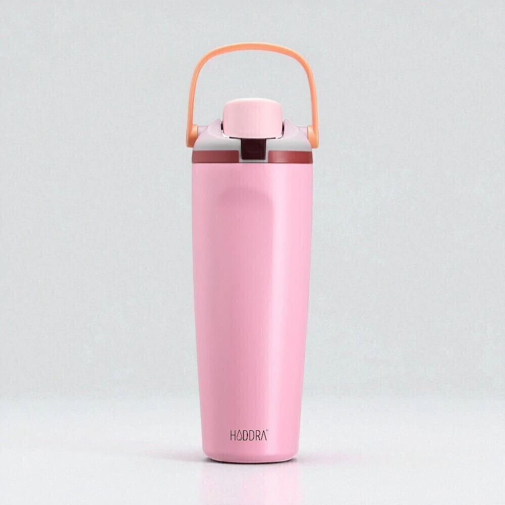 Garrafa Térmica 900ml com Alça e Tampa Antivazamento - H900 Rosa Claro