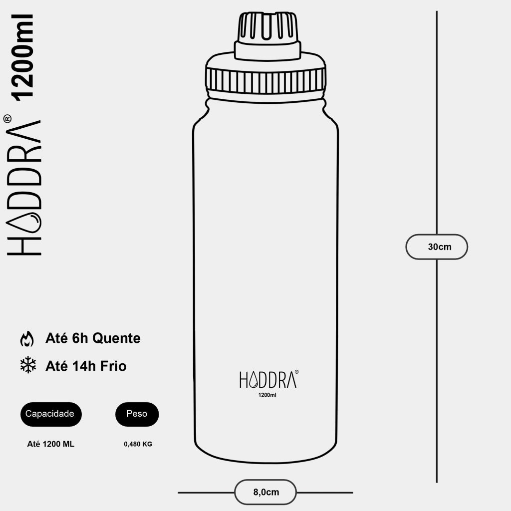 Garrafa Térmica Hiddra - 1200ml | Laranja