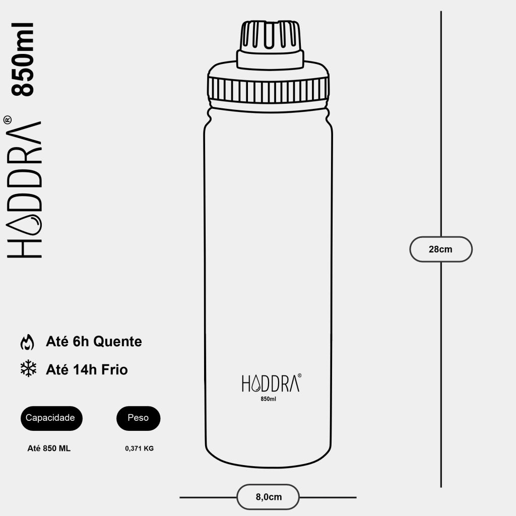 Garrafa Térmica Hiddra 850ml - Azul Escuro