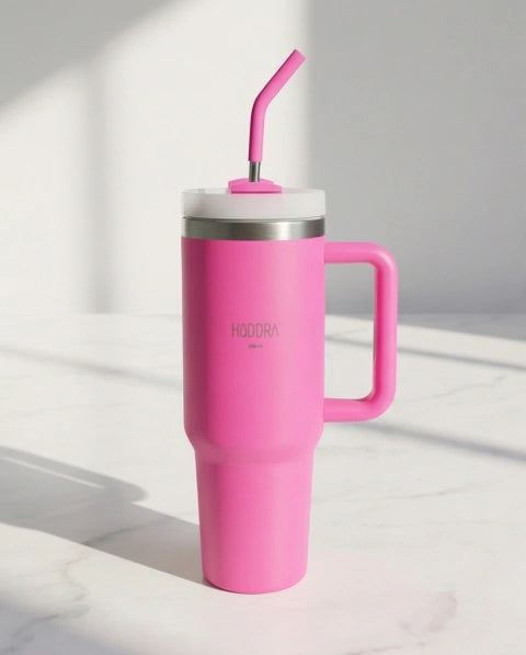 Copo Térmico com Canudo INOX Hiddra 1200ml - Pink