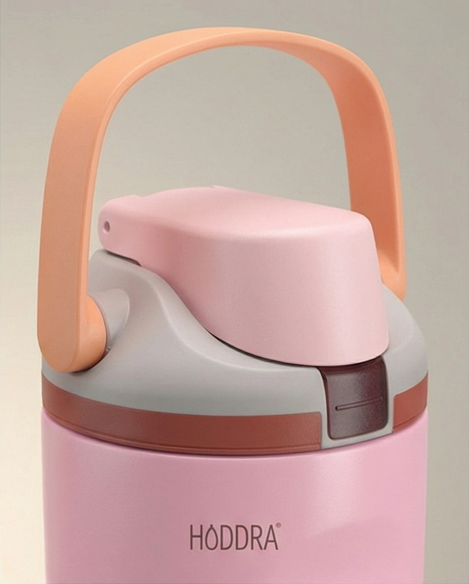 Garrafa Térmica 900ml com Alça e Tampa Antivazamento - H900 Rosa Claro