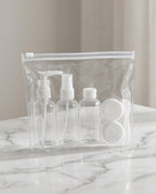 Kit Viagem Com 6 Peças + Necessaire Ziplock - Branco