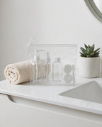 Kit Viagem Com 6 Peças + Necessaire Ziplock - Branco