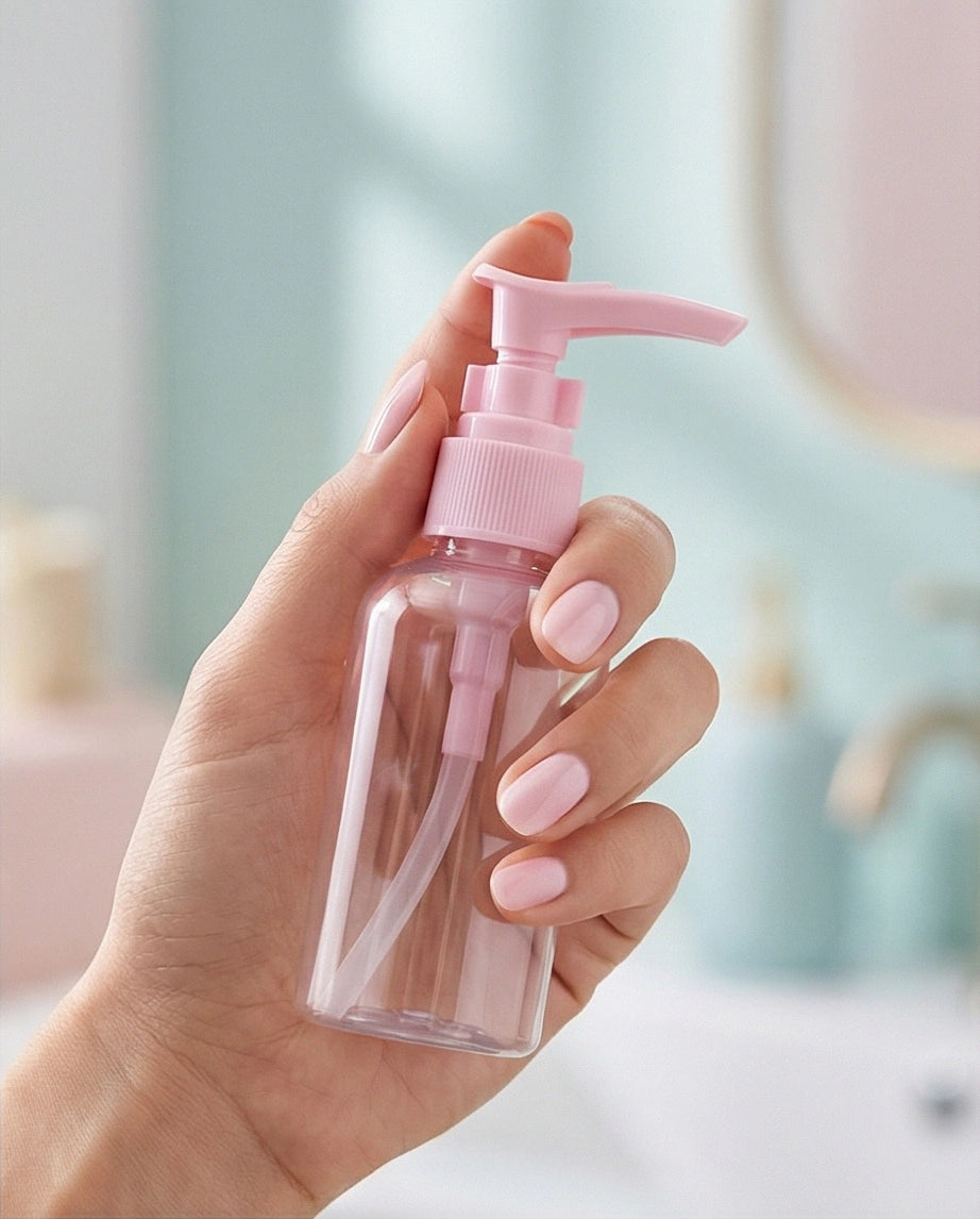 Kit Viagem com 6 Peças + Necessaire - Rosa